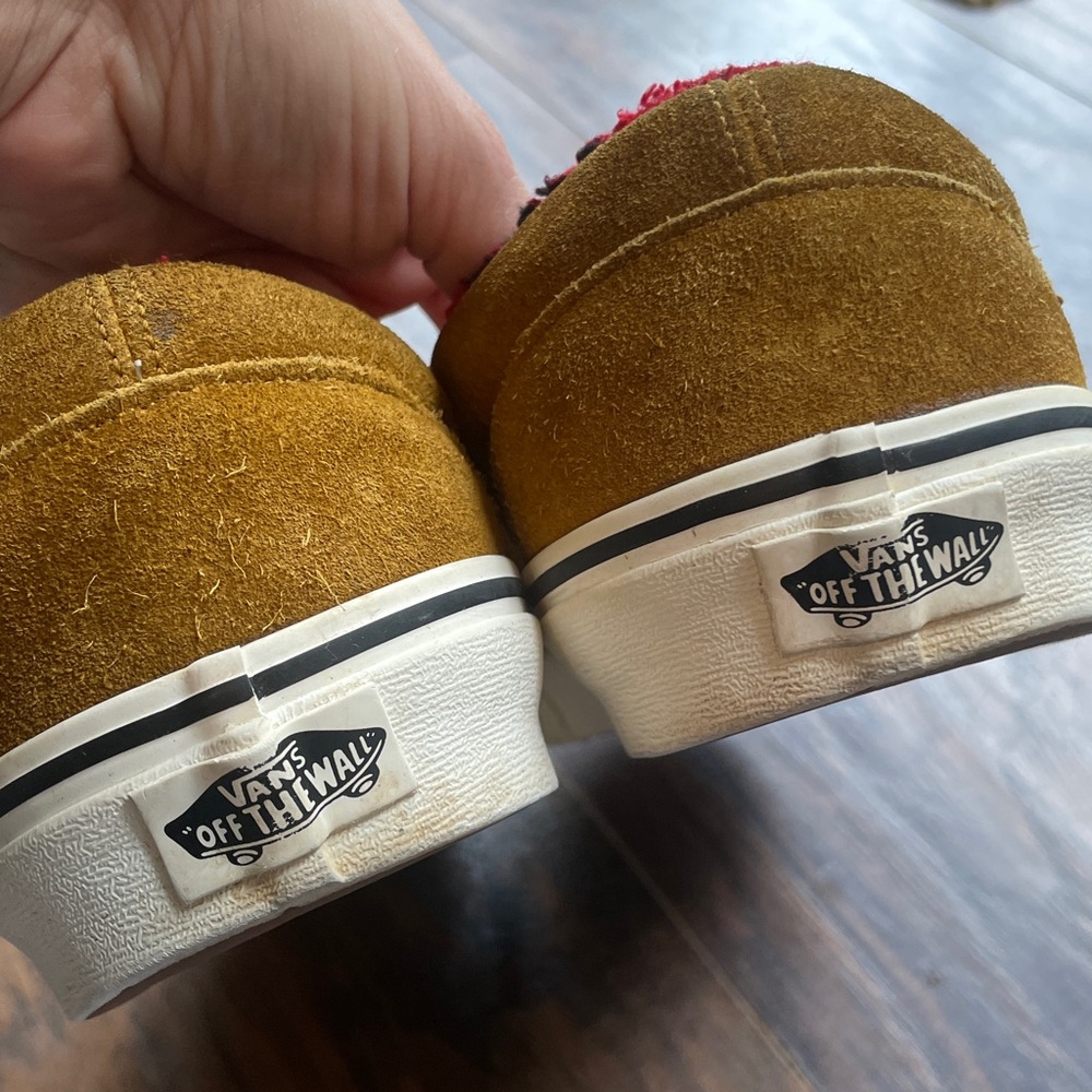 Vans Classic Slip On Cozy Suede Buffalo Check Sherpa Lining 9.5 M / 11 W - Picture 6 of 12